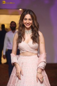 actress rakul preet singh in a lehenga choli at a fashion show