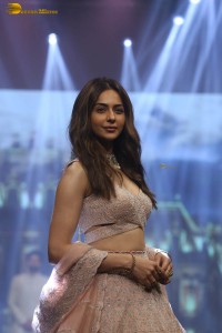 actress rakul preet singh in a lehenga choli at a fashion show