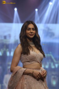 actress rakul preet singh in a lehenga choli at a fashion show