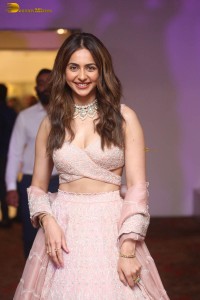 actress rakul preet singh in a lehenga choli at a fashion show