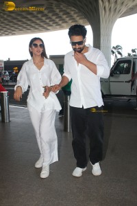 actress Rakul Preet Singh spotted at mumbai airport with her husband jackky bhagnani
