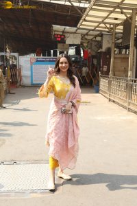 actress Rakul Preet Singh beautiful in a yellow salwar dress