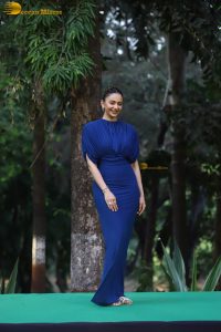 actress Rakul Preet Singh gorgeous in a blue dress