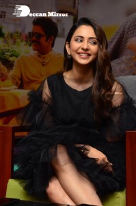 Rakul Preet Singh in a black dress
