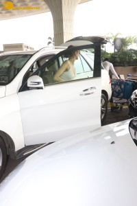 Rakul Preet Singh in a white top at the Airport