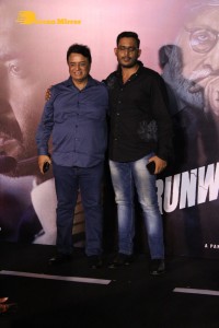 Ajay Devgn, Rakul Preet Singh, Aakanksha Singh and Rohit Shetty attend the trailer launch of their film 'Runway 34'