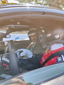 Ram Charan and Sachin Tendulkar attend the Formula E Racing in Hyderabad