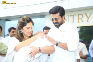 Ram Charan and Upasana with their daughter on June 23, 2023