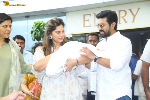 Ram Charan and Upasana with their daughter on June 23, 2023