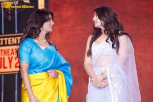 Pre-Release Function of the Telugu Movie Ramarao on Duty - attended by Ravi Teja, Divyansha Kaushak, Anveshi Jain and Nani