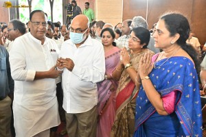 Family, Friends, and Well-wishers including Chandrababu Naidu, Chiranjeevi, Pawan Kalyan, Nagarjuna pay last respects to Ramoji Rao