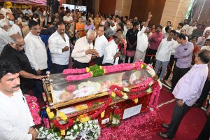 Family, Friends, and Well-wishers including Chandrababu Naidu, Chiranjeevi, Pawan Kalyan, Nagarjuna pay last respects to Ramoji Rao