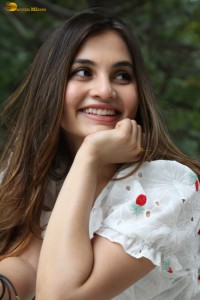 actress Ramya Pasupuleti beautiful in a white floral dress