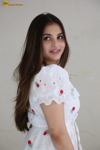 actress Ramya Pasupuleti beautiful in a white floral dress