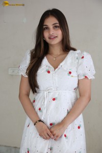 actress Ramya Pasupuleti beautiful in a white floral dress