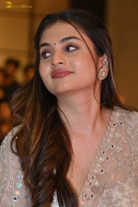 actress Ramya Pasupuleti pretty in a silver color lehenga choli at a movie function