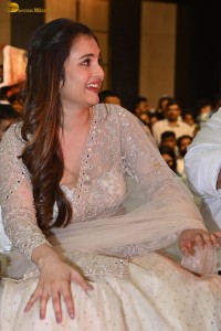 actress Ramya Pasupuleti pretty in a silver color lehenga choli at a movie function