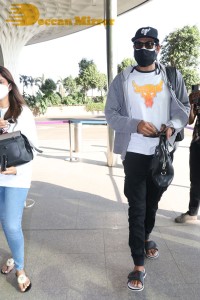 Rana Daggubati and his wife Miheeka Bajaj at Mumbai Airport