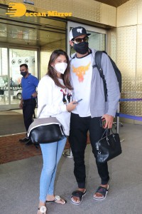 Rana Daggubati and his wife Miheeka Bajaj at Mumbai Airport
