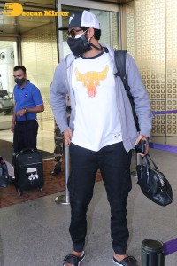 Rana Daggubati and his wife Miheeka Bajaj at Mumbai Airport