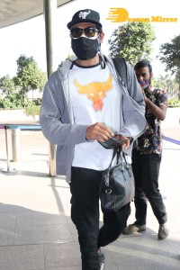 Rana Daggubati and his wife Miheeka Bajaj at Mumbai Airport