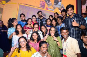 Ranga Ranga Vaibhavanga movie team including Vaishnav Tej and Ketika Sharma visit K L University