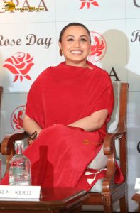 bollywood actress rani mukherjee cute in a red dress