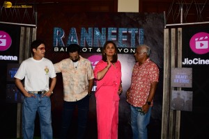 Ranneeti Balakot and Beyond Movie Promotion by Lara Dutta, Jimmy Shergill, and Ashish Vidyarthi