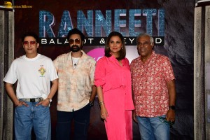 Ranneeti Balakot and Beyond Movie Promotion by Lara Dutta, Jimmy Shergill, and Ashish Vidyarthi