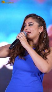 raveena tandon daughter and actress rasha thadani gorgeous in a blue dress