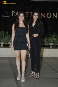 Actress Raveena Tandon is spotted with her daughter Rasha Thadani at a function in Mumbai