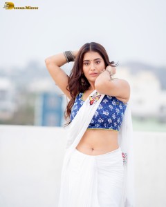 actress Rashi Singh ravishing in a white saree
