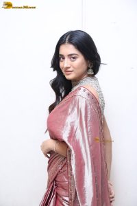 telugu actress rashi singh in a shiny pink saree