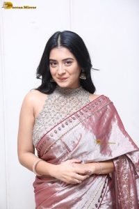 telugu actress rashi singh in a shiny pink saree