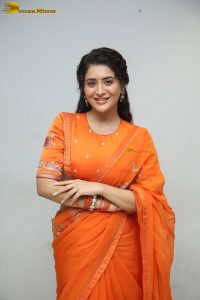 actress rashi singh gorgeous in a orange saree