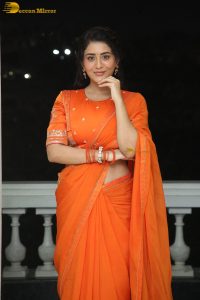 actress rashi singh gorgeous in a orange saree