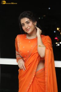 actress rashi singh gorgeous in a orange saree