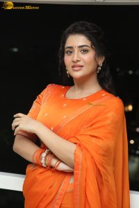 actress rashi singh gorgeous in a orange saree