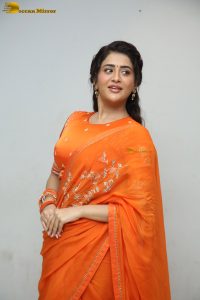 actress rashi singh gorgeous in a orange saree