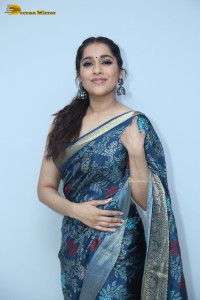 Telugu Anchor and Actress Rashmi Gautam photoshoot in a blue saree