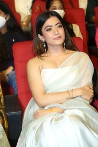 Rashmika Mandanna in a white saree