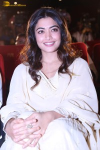 actress rashmika mandanna in a biege color salwar kameez dress