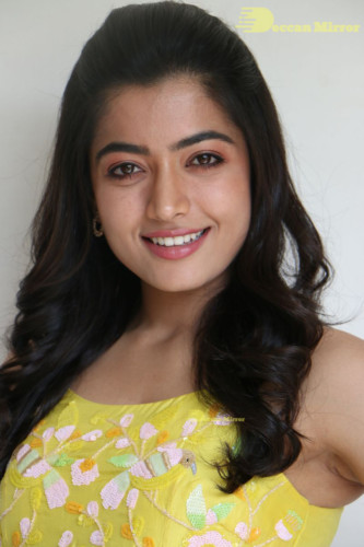 Telugu and Kannada Actress Rashmika Mandanna photoshoot in a yellow dress