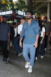 Actors Nagarjuna Akkineni, Anupam Kher, and Rashmika Mandanna spotted at Mumbai Airport