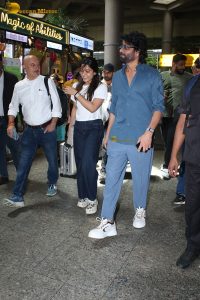 Actors Nagarjuna Akkineni, Anupam Kher, and Rashmika Mandanna spotted at Mumbai Airport