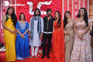 Ravanasura Movie Opening Stills with Ravi Teja, Chiranjeevi, Anu Emmanuel, Faira Abdullah