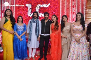 Ravanasura Movie Opening Stills with Ravi Teja, Chiranjeevi, Anu Emmanuel, Faira Abdullah