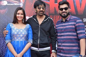 Ravanasura Movie Opening Stills with Ravi Teja, Chiranjeevi, Anu Emmanuel, Faira Abdullah
