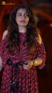 actress Raveena Tandon pretty in a red dress