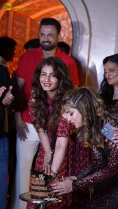 actress Raveena Tandon pretty in a red dress